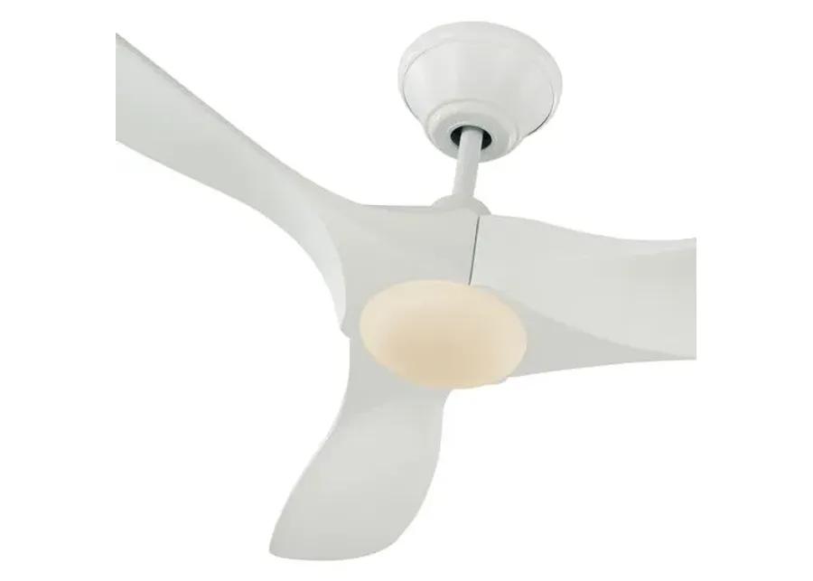 Visual Comfort - Maverick LED Ceiling Fan - Matte White - 3 Blades, Hand-Held Remote Control, Energy Efficient, 6 Speed DC Motor