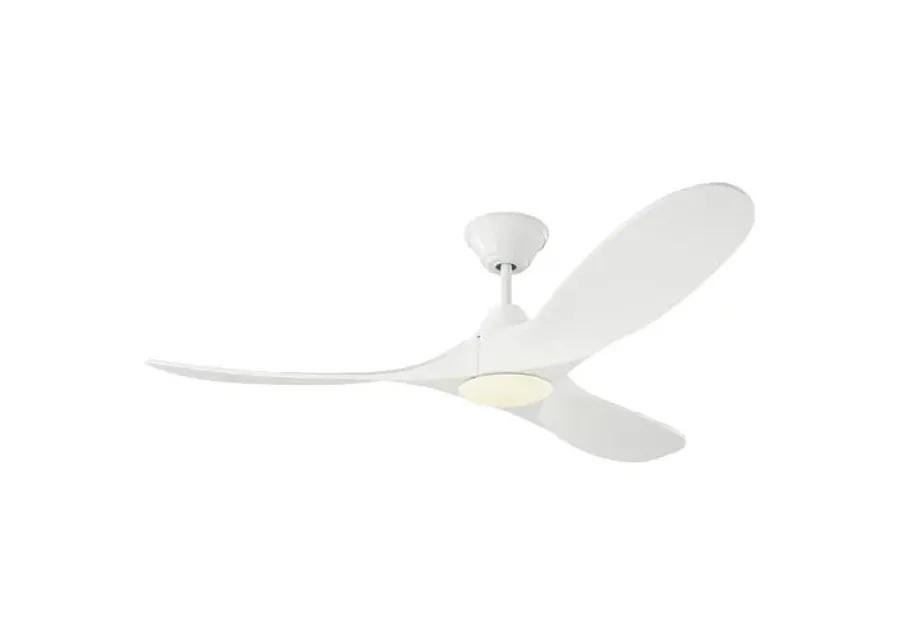 Visual Comfort - Maverick LED Ceiling Fan - Matte White - 3 Blades, Hand-Held Remote Control, Energy Efficient, 6 Speed DC Motor