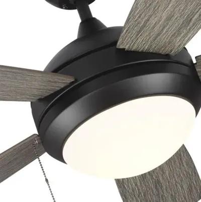 Visual Comfort - Discus Classic II Ceiling Fan - Weathered Oak - Gray - 5 Blades, Energy Efficient