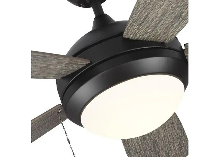 Visual Comfort - Discus Classic II Ceiling Fan - Weathered Oak - Gray - 5 Blades, Energy Efficient