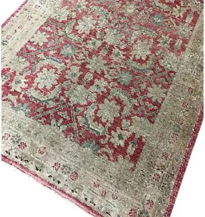 Turkish Oushak Rug - 3'6" x 5'4" - red - red