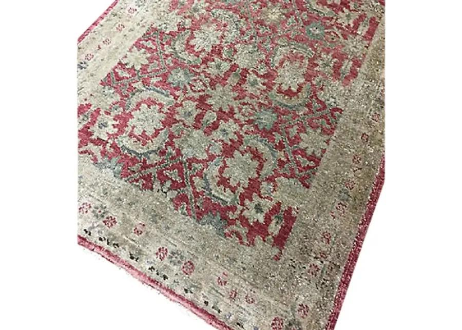 Turkish Oushak Rug - 3'6" x 5'4" - red - red