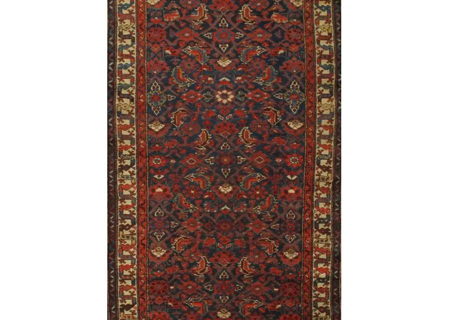 Persian Hamadan Runner - 3'4" x 13'4" - red