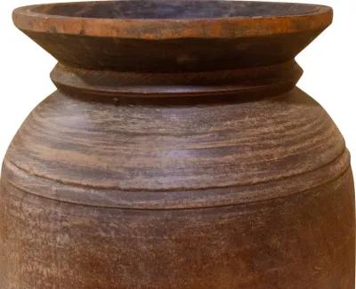 Rei Nepalese Tribal Ghee Outdoor Pot - de-cor - Brown