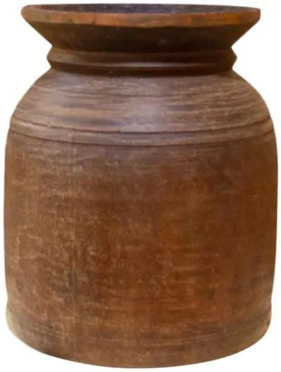 Rei Nepalese Tribal Ghee Outdoor Pot - de-cor - Brown