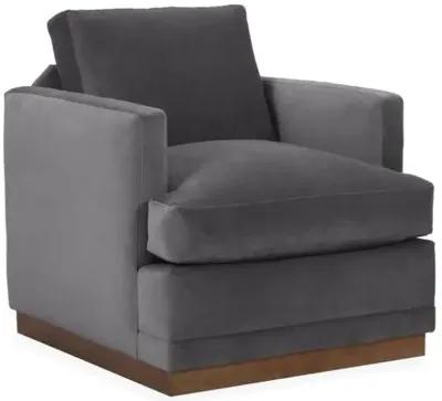 Shaw Velvet Swivel Club Chair - Hancrafted in the USA