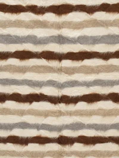 1950s Turkish Mohair Rug - 5'5" x 7'3" - Brown - Brown