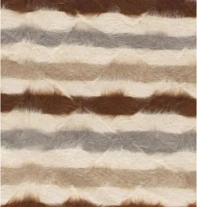 1950s Turkish Mohair Rug - 5'5" x 7'3" - Brown - Brown