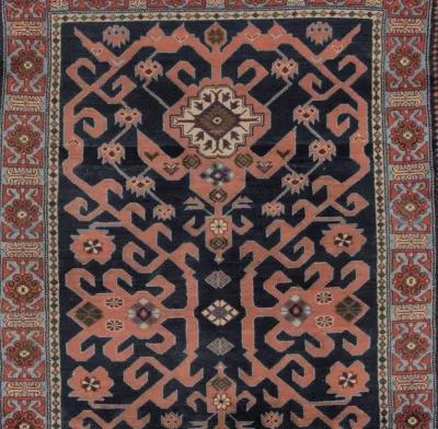 Caucasian Shirvan Rug - 3'6" x 5'6" - Blue - Blue