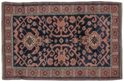 Caucasian Shirvan Rug - 3'6" x 5'6" - Blue - Blue