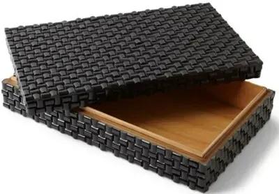 Woven Horn Box - Black - Global Views