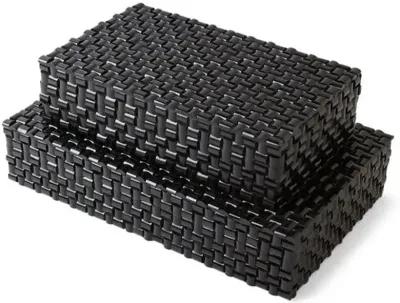 Woven Horn Box - Black - Global Views