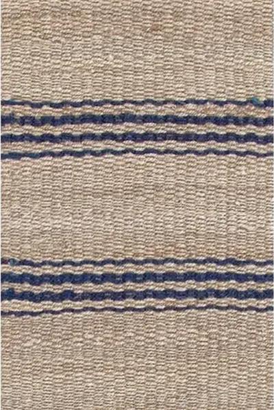 Ticking Jute Rug - DASH & ALBERT - Blue - Blue