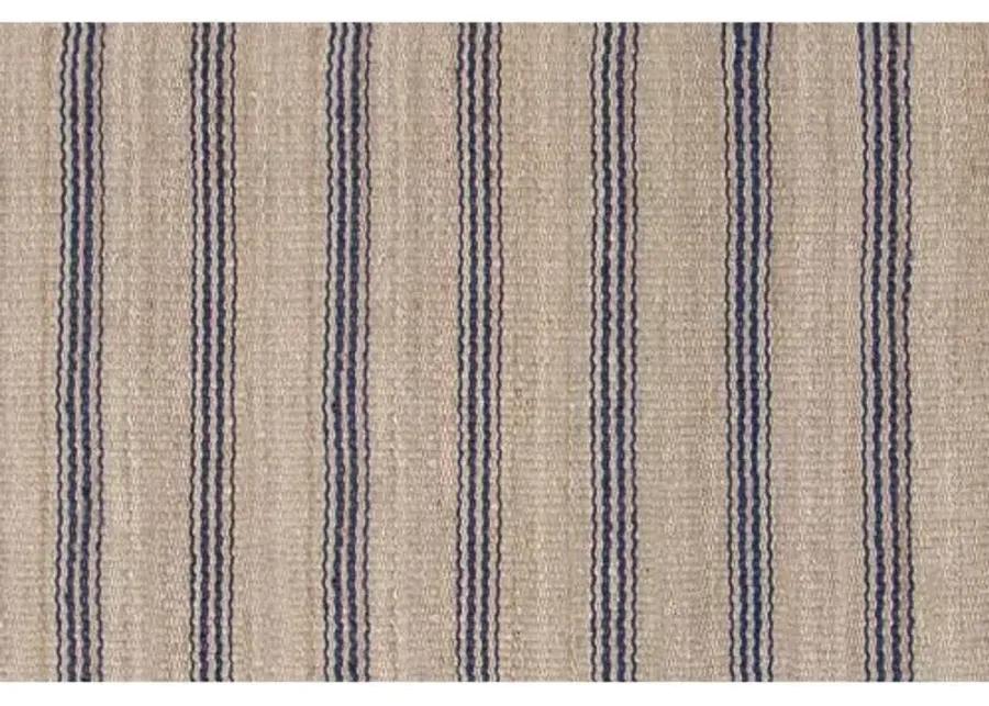 Ticking Jute Rug - DASH & ALBERT - Blue - Blue