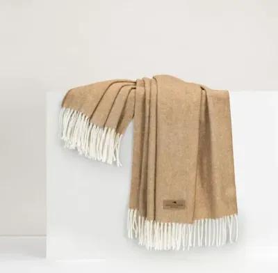 Herringbone Throw - Lands Downunder - Lightweight, Soft, Warm, Fringed