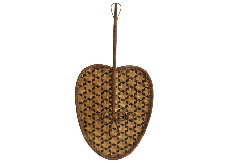 Oversize Wicker Fan Wall Art - C the Light Interiors - Brown