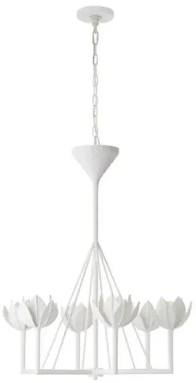 Visual Comfort - Alberto Small Single-Tier Chandelier - Plaster White