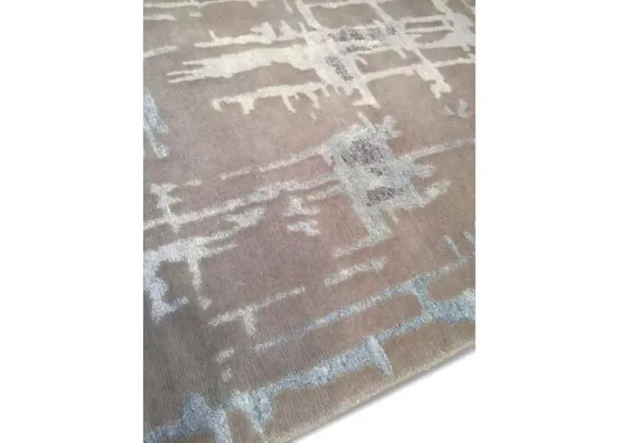 12'x15' Diamond Hand-Knotted Rug - Gray/Silver - F.J. Kashanian - Gray