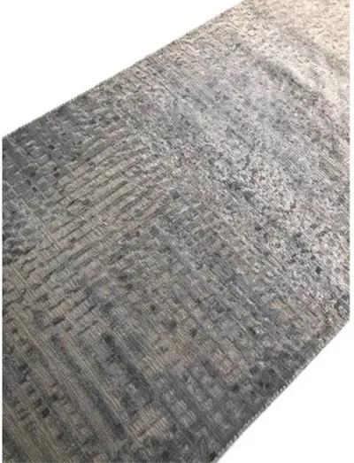 2'6"x10' Ashley Hand-Knotted Runner - Silver/Gray - F.J. Kashanian