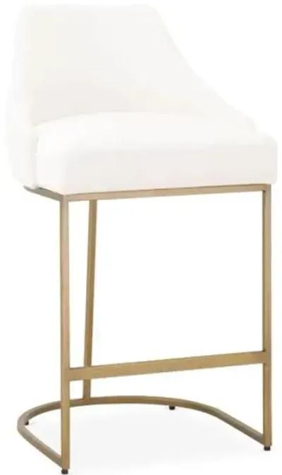 Set of 2 Lola Counter Stools - Brass/Pearl Performance