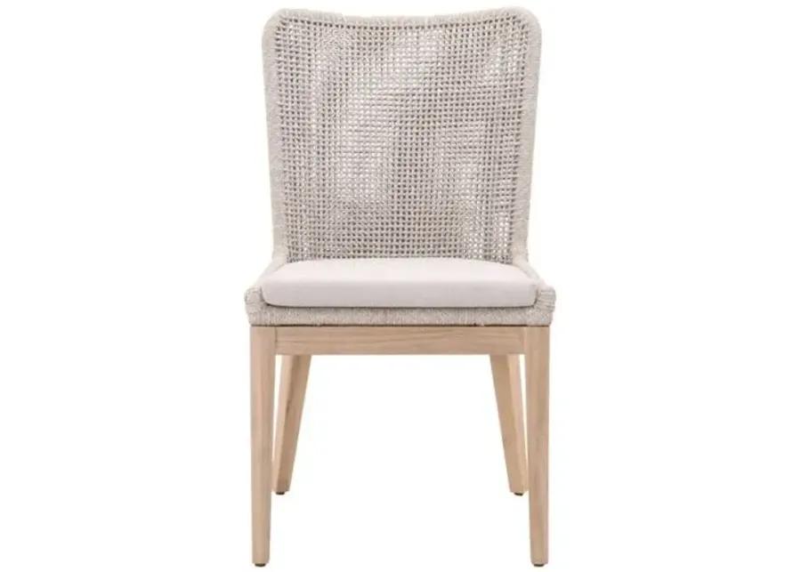 Set of 2 Roux Outdoor Rope Side Chairs - Taupe/Gray