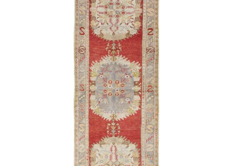 Turkish Oushak Runner - 2'11" x 11' - Red