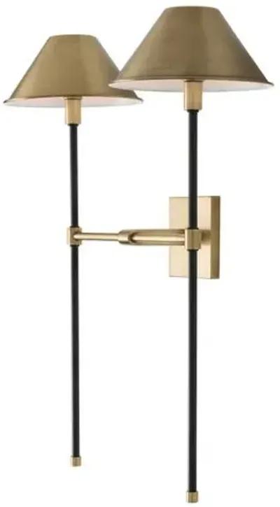 Arteriors - Havana Sconce - Antiqued Brass - Gold