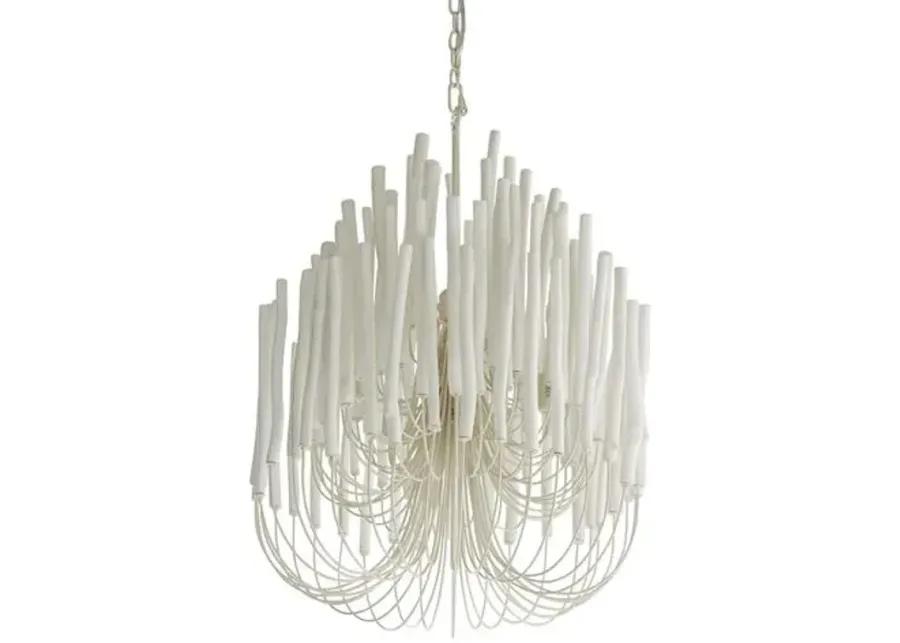 Tilda Chandelier - Whitewashed Wood - Arteriors