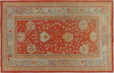 Turkish Oushak Rug - 6'8 x 10'7 - Orange - Orange