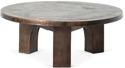 Jaxon Indoor/Outdoor Coffee Table - Antique Rust - Brown