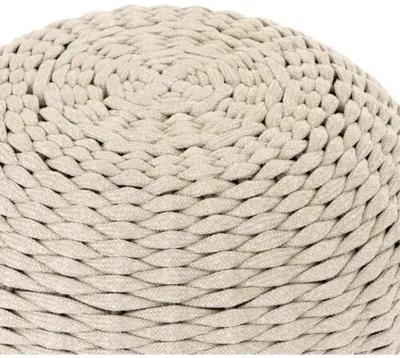 Myles Woven Outdoor Accent Stool - Ivory