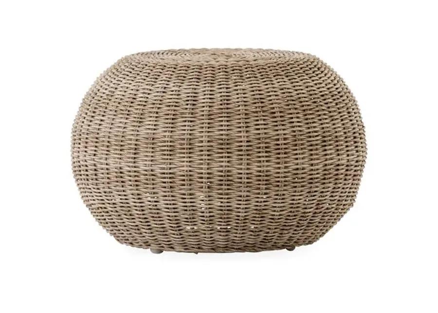 Myles Outdoor Accent Stool - Natural - Beige