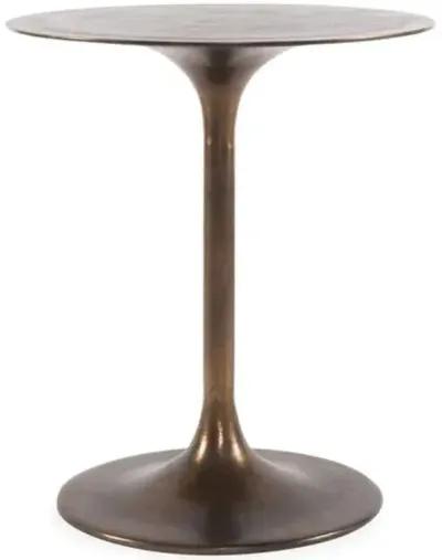 Meena Outdoor Side Table - Antique Rust - Brown