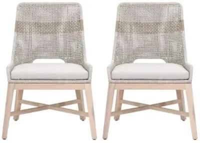 Set of 2 Arras Outdoor Dining Chairs - Taupe/Natural - Gray