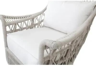 Farah Outdoor Wing Chair - Flax Rope - Ivory