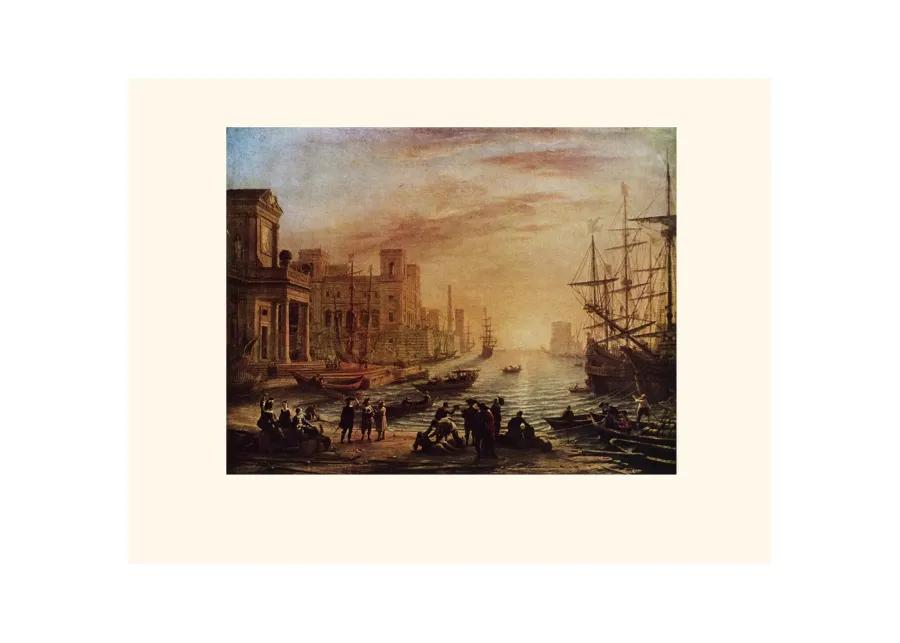 1950s Claude Lorrain - Seaport at Sunset - Yellow