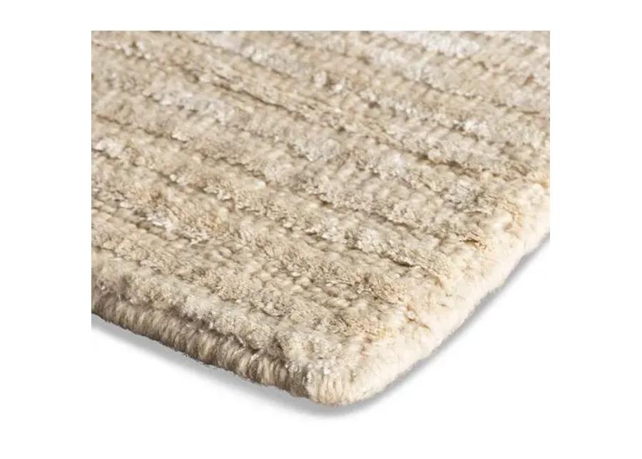 Cut Stripe Hand-Knotted Rug - DASH & ALBERT - Ivory - Ivory