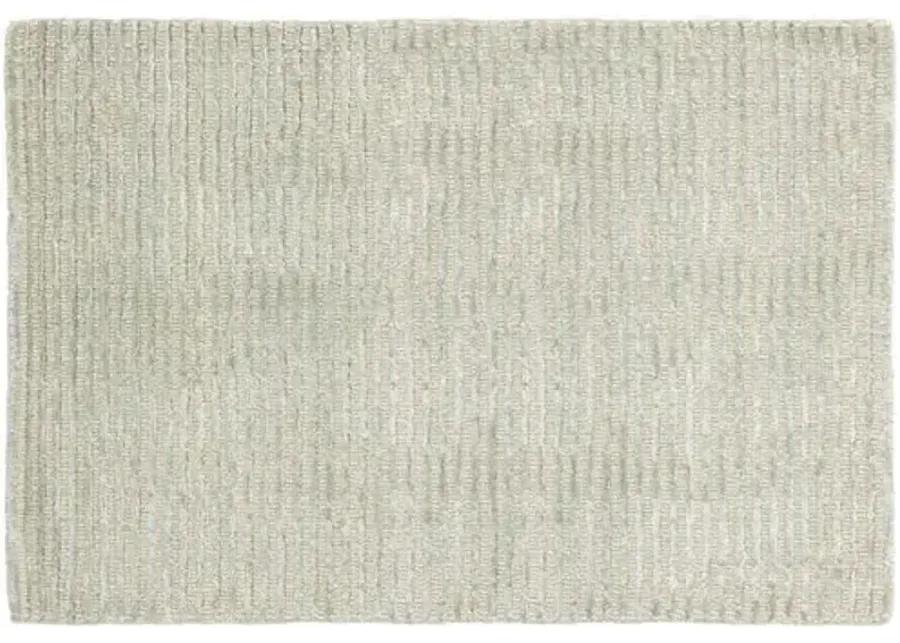 Cut Stripe Hand-Knotted Rug - DASH & ALBERT - Blue - Blue