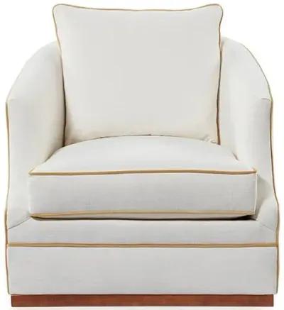 Annie Swivel Chair - Ivory/Leather