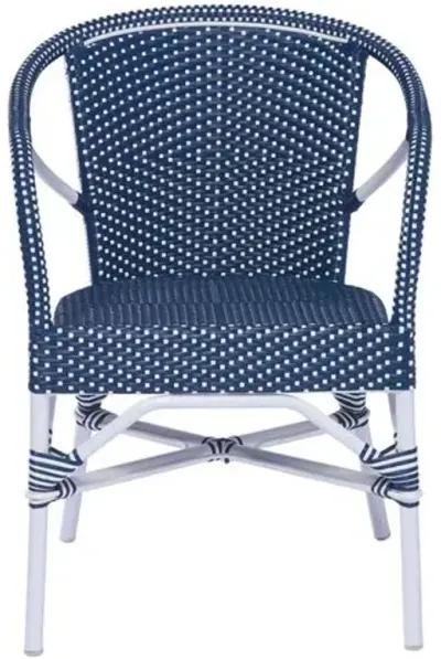 Madeleine Outdoor Dining Chair - Navy/White - Sika Design - Blue