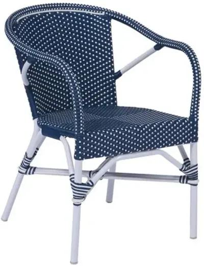 Madeleine Outdoor Dining Chair - Navy/White - Sika Design - Blue