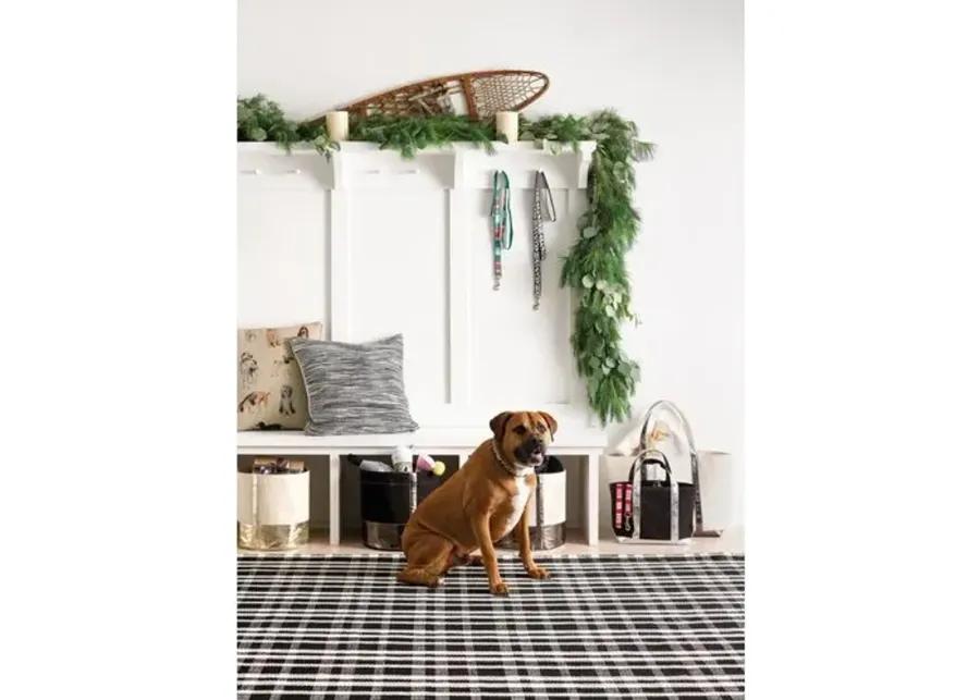 Tattersall Indoor/Outdoor Rug - DASH & ALBERT - Black - Black