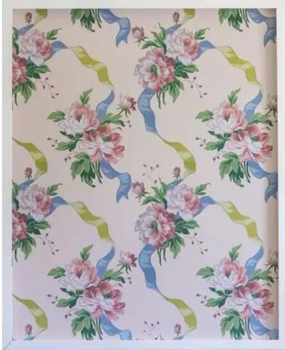 Dawn Wolfe - Pink Rose on Pale Pink Wallpaper Panel - Dawn Wolfe Design - Ready To Hang