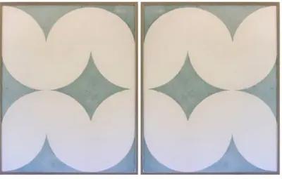 Dawn Wolfe - Light Blue Wave Abstract Diptych - Dawn Wolfe Design