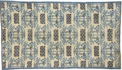 Zeki Muren Turkish Rug - 4'7x7'11 - Esmaili Rugs & Antiques - Blue - Blue