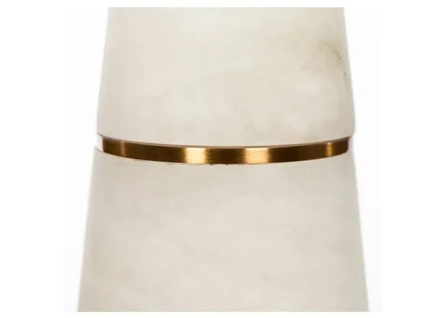 Volterra Table Lamp - White Alabaster - Bradburn Home