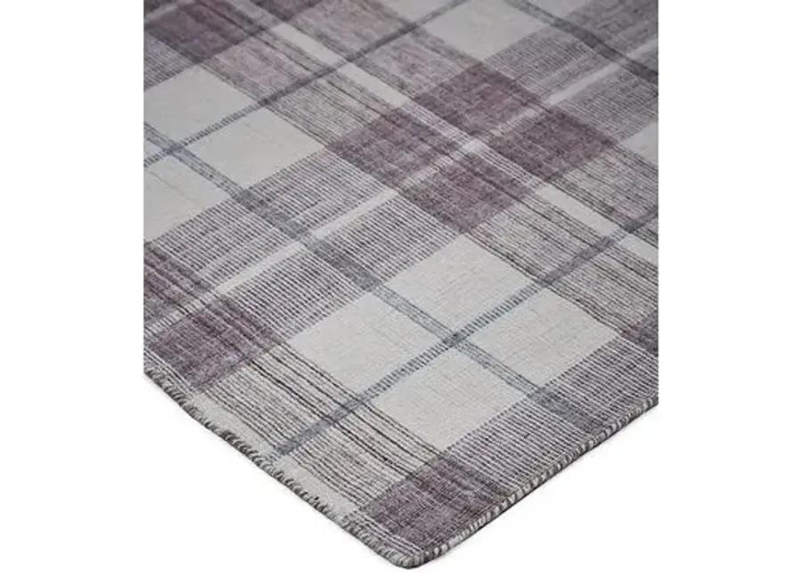 Bretton Plaid Outdoor Rug - Ivory/Gray - Gray