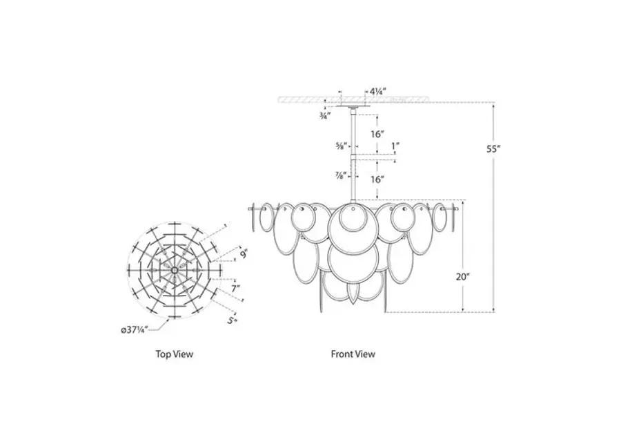 Visual Comfort - Loire Large Chandelier - Clear