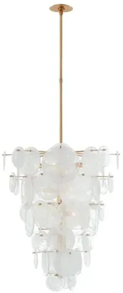 Visual Comfort - Loire Cascading Chandelier - Strie Glass - Clear