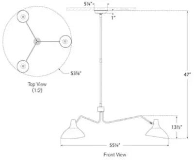 Visual Comfort - Charlton Chandelier - White